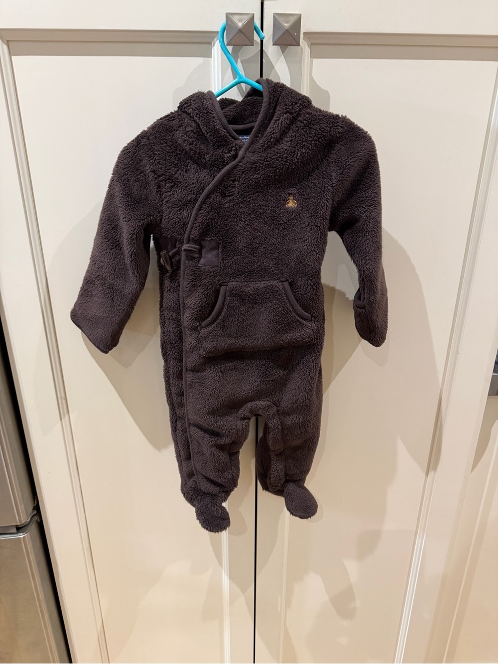 Baby gap 3-6m Fleece Hooded One-Piece - Brown
